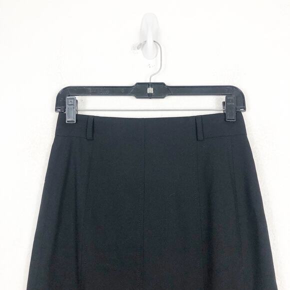 Akris Punto Stretch Virgin Wool Crepe Pencil Skirt Size 4 Black Work Wear - Picture 4 of 13